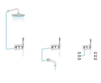 SAPHO VIENNA podomítková sprchová baterie s ruční sprchou, 2 výstupy, chrom (2)