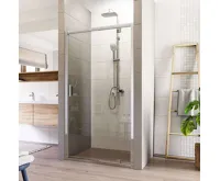LIMA Sprchové dveře, pivotové, 80x190 cm, chrom ALU, sklo Čiré 6 mm