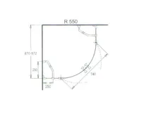 PROFI-RICH  sprchový kout  čtvrtkruh 90x90x190 chrom - sklo - point (1)