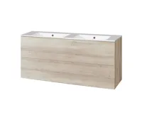 Aira, koupelnová skříňka s keramickým umyvadlem 120 cm, dub Aira, koupelnová skříňka s keramickým umyvadlem 120 cm, dub