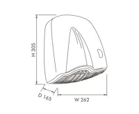 CATA automatický osoušeč rukou EMPIRE U-NIK, abs plast, stříbrný mat (6)