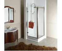 GELCO ANTIQUE sprchové dveře otočné, 900mm, levé, ČIRÉ sklo, bronz (4)