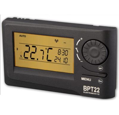 ELEKTROBOCK Bezdrátový termostat digitální  BT22-3-5 antracit