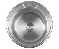 AQUALINE Nerezový vestavný dřez kulatý 51x18cm