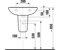 JIKA OLYMP Umyvadlo 50cm bez otvoru pro baterii (2)