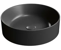 GSI KUBE X keramické umyvadlo na desku, průměr 45cm, černá mat GSI KUBE X keramické umyvadlo na desku, průměr 45cm, černá mat