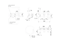 SAPHO SPY podomítková sprchová/vanová baterie s ruční sprchou, 3 výstupy, chrom (2)