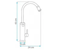 HomeLife Baterie s elektrickým ohřevem vody INOX DIGITAL SDR-18DC-3H (2)