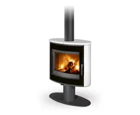 ROMOTOP Otočná krbová kamna STROMBOLI G T Keramika, Celoprosklená dvířka