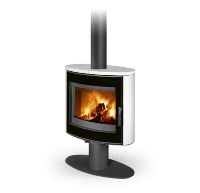 ROMOTOP Otočná krbová kamna STROMBOLI G T Keramika, Celoprosklená dvířka