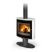 ROMOTOP Otočná krbová kamna STROMBOLI G T Keramika, Celoprosklená dvířka