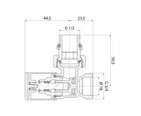 AQUALINE C-START připojovací sada ventilů ruční rohová, chrom (2)