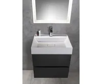 SAPHO GODIVA umyvadlo, litý mramor, 58x44cm, bílá (3)