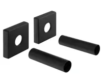 SAPHO Set krycích rozet hranatých, černá mat