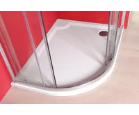 GELCO RIVA sprchová vanička z litého mramoru, čtvrtkruh 100x80cm, pravá, bílá (4)