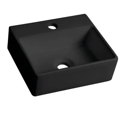SAPHO GIULIA keramické umývátko 33,5x29cm, černá mat