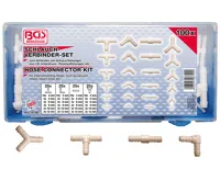 BGS Spojovací sortiment pro gumové hadičky, Polyoxymethylen, sada 100 dílů BGS Spojovací sortiment pro gumové hadičky, Polyoxymethylen, sada 100 dílů