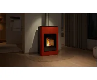 HS Flamingo Krbová kamna AQUAFLAM VARIO ® SAPORO 11/5kW červená, elektronická regulace (16)