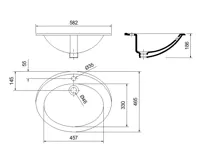 CREAVIT TROPICO keramické umyvadlo zápustné, 58x46cm, bílá (2)