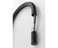 SAPHO FLAWO stojánková dřezová baterie s výsuvnou sprškou, černá mat (4)