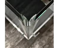 NOVEA Sprchový set, obdélník, 120x80 cm, chrom ALU, sklo Čiré, vanička z litého mramoru, sifon (5)