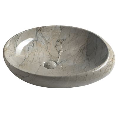 SAPHO DALMA keramické umyvadlo na desku, 68x44 cm, grigio