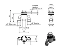 SAPHO Přepínač na okraj vany, chrom (5)