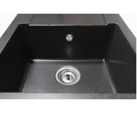 GRANISIL GRADIZ 765.0 Granitový dřez s odkapem, černý (9)