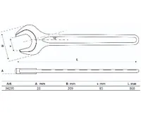BGS Klíč plochý 95,0 mm, jednostranný (1)