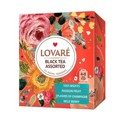 Kolekce čajů Lovaré Black Tea Assorted (32 sáčků)