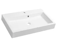 SAPHO ORINOKO umyvadlo, litý mramor, 70x42cm, bílá