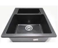 GRANISIL FABERO 770.5 Granitový dřez s vaničkou, černý (11)