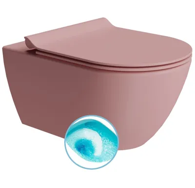 GSI PURA závěsná WC mísa, Swirlflush, 36x55cm, blush dual-mat