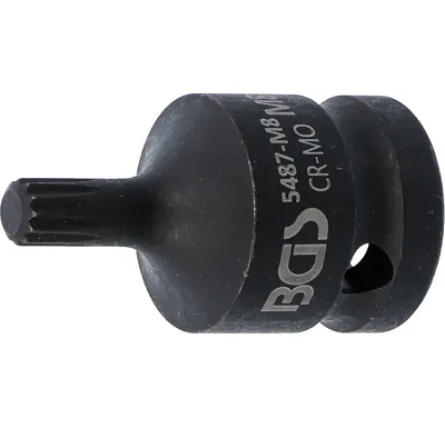 BGS Hlavice nástrčná silová, 12,5 mm (1/2"), vnitřní tisícihran (pro XZN) M8