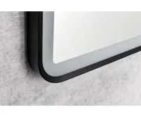AQUALINE SWIDA zrcadlo s LED osvětlením 60x80cm, dotykový senzor, stmívatelné, černá mat (6)