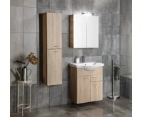 AQUALINE ZOJA/KERAMIA FRESH skříňka vysoká 30x140x20cm, dub platin (4)