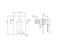 SAPHO MIXONA podomítková sprchová baterie, 1 výstup, chrom (2)