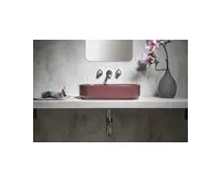 ISVEA INFINITY OVAL keramické umyvadlo na desku, 55x36cm, maroon red (1)
