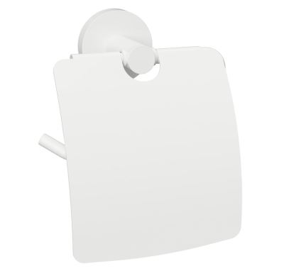 SAPHO X-ROUND WHITE držák toaletního papíru s krytem, bílá