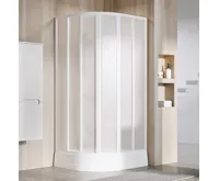 Ravak sprchový kout čtvrtkruh SKKP6-90 bílá+pearl
