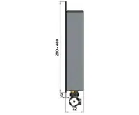 MINIB Nástěnný konvektor COIL-GS360  1250 mm Bez ventilátoru (1)