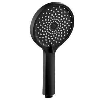 SAPHO Ruční masážní sprcha, 4 režimy sprchování, silikon trysky, průměr 123mm, černá mat