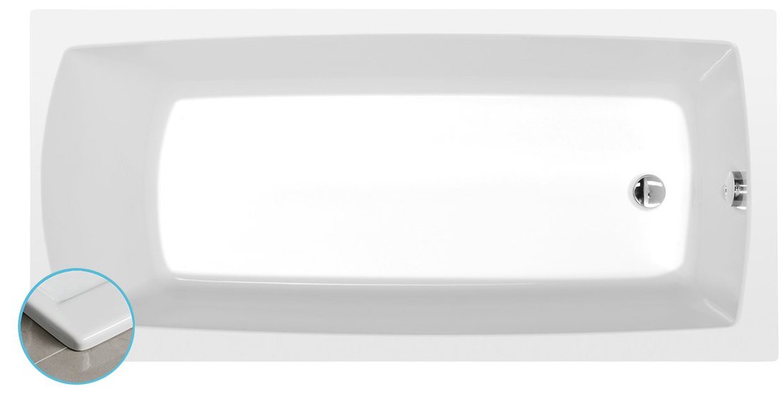 POLYSAN LILY SLIM obdélníková vana 150x70x39cm, bílá