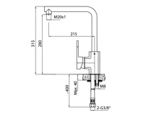 SAPHO INOVA stojánková dřezová baterie, bílá mat (4)