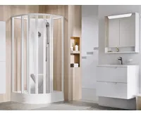 Ravak sprchový kout čtvrtkruh ASBKP6-90 bílá+transparent (4 díly) Ravak sprchový kout čtvrtkruh ASBKP6-90 bílá+transparent (4 díly)