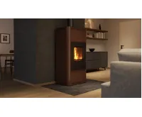 HS Flamingo Krbová kamna AQUAFLAM ® 7 s výměníkem - hnědá - sametová, automatická regulace (32)