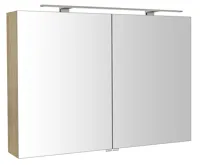 SAPHO RIWA galerka s LED osvětlením, 101x70x17cm, jilm bardini