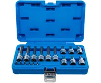 BGS Sada nástrčných hlavic ,  6,3 mm (1/4&quot;) / 12,5 mm (1/2&quot;) ,  T-profil (pro Torx) ,  18dílná