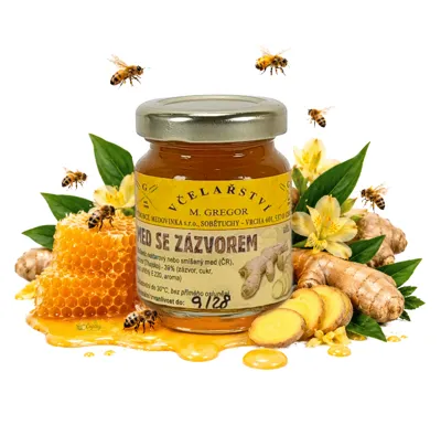 Medovinka, s.r.o. Med se zázvorem (kostky) 85g