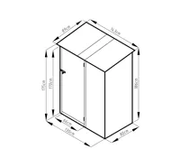 Zahradní domek LETO A 1,27 m2 antracit IWH-10230033 (3)